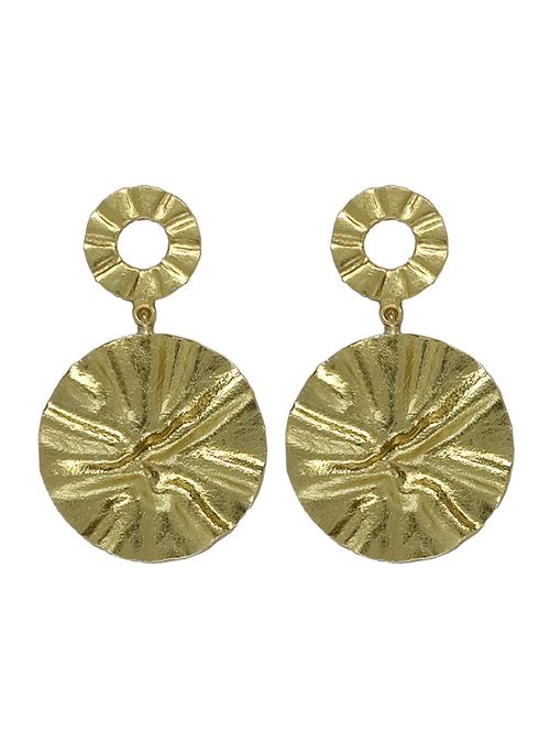 gold vintage shaped drop earring - 18019454 - Very Small Image - 1