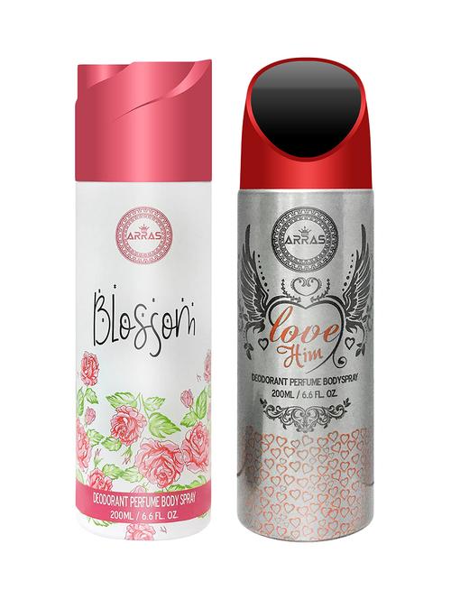 arras blossom & love him deodorant body spray, 200ml pack of 2 - 18019940 - Very Small Image - 1