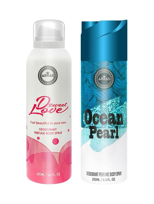 arras d sweet love pink & ocean pearl deodorant body spray, 200ml pack of 2 - 18019965 - Very Small Image - 1