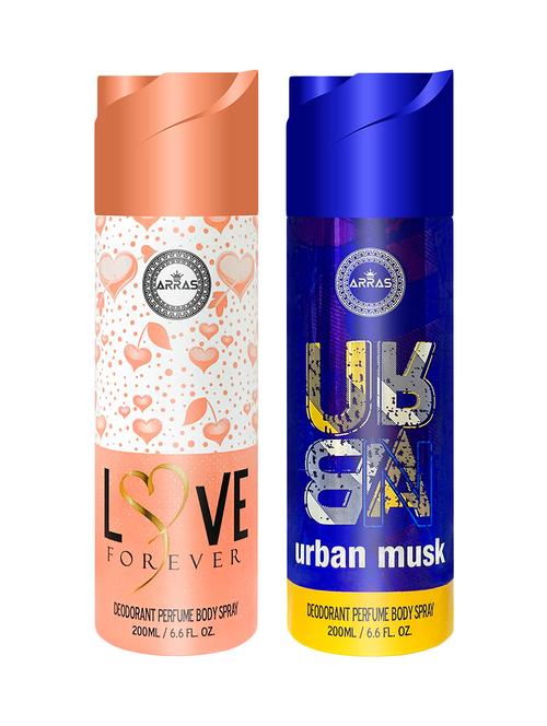 arras love forever & urban musk deodorant body spray, 200ml pack of 2 - 18019992 - Very Small Image - 1
