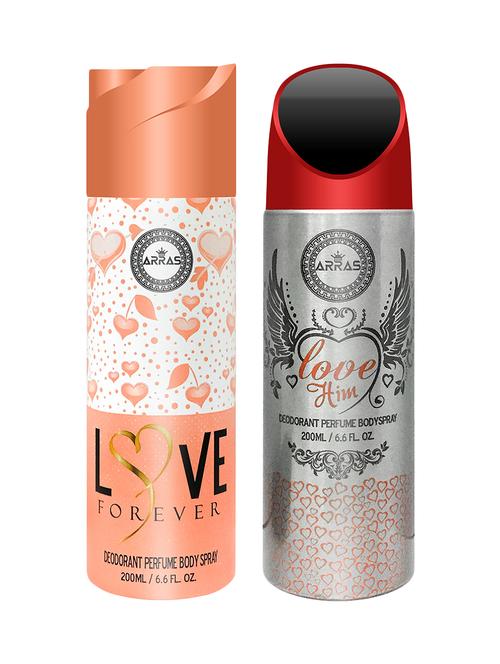arras love forever & love him deodorant body spray, 200ml pack of 2 - 18019993 - Very Small Image - 1
