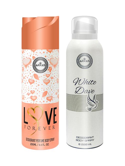 arras love forever & white dave deodorant body spray, 200ml pack of 2 - 18019998 - Very Small Image - 1