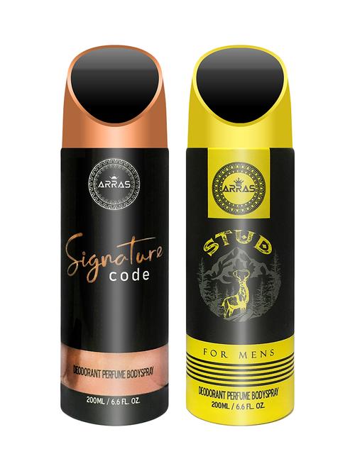 arras signature code & stud deodorant body spray, 200ml pack of 2 - 18020018 - Very Small Image - 1