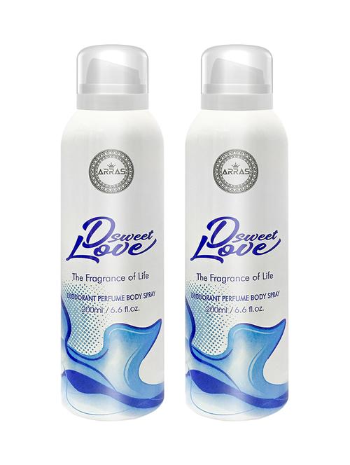arras d sweet love blue deodorant body spray, for men & women, 200ml pack of 2 - 18020045 - Very Small Image - 1