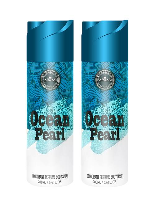 arras ocean pearl deodorant body spray, for women, 200ml pack of 2 - 18020053 - Very Small Image - 1