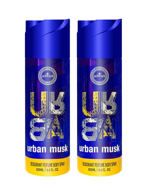 arras urban musk deodorant body spray, for men, 200ml pack of 2 - 18020056 - Very Small Image - 1