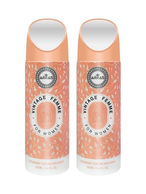 arras vintage femme deodorant body spray, for women, 200ml pack of 2 - 18020057 - Very Small Image - 1