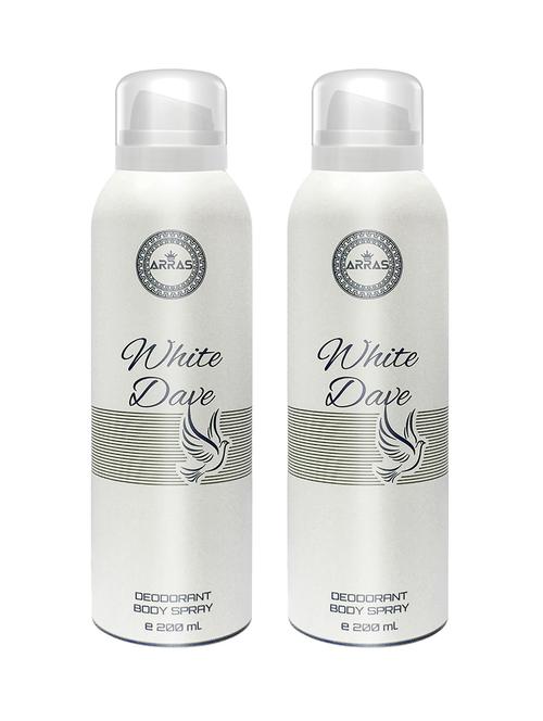 arras white dave deodorant body spray, for women, 200ml pack of 2 - 18020058 - Very Small Image - 1