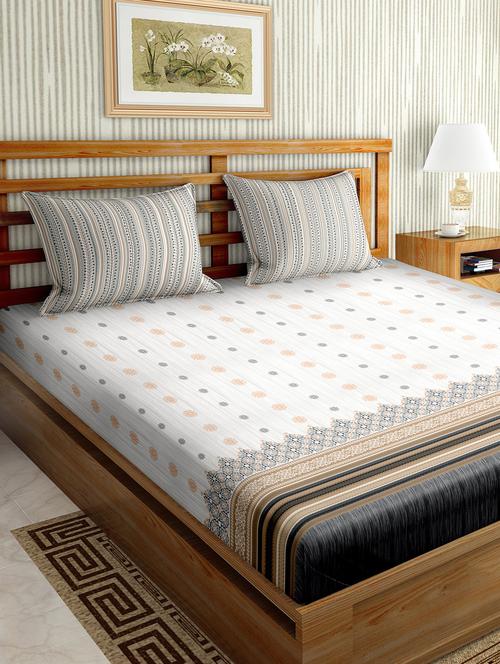 grey cotton bedsheet - 18020206 - Very Small Image - 1
