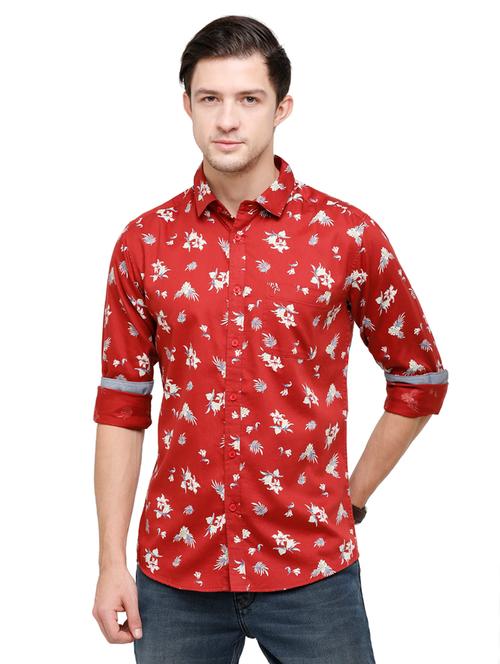 red printedcasual shirt - 18020240 - Very Small Image - 1