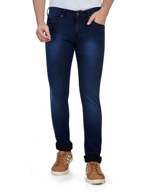 dark blue light washed denim jeans - 18020365 - Very Small Image - 1