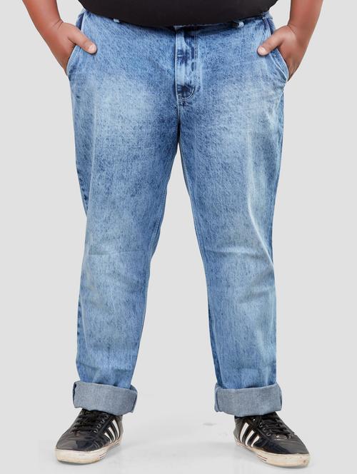 plus size blue light washed denim jeans - 18020382 - Very Small Image - 1