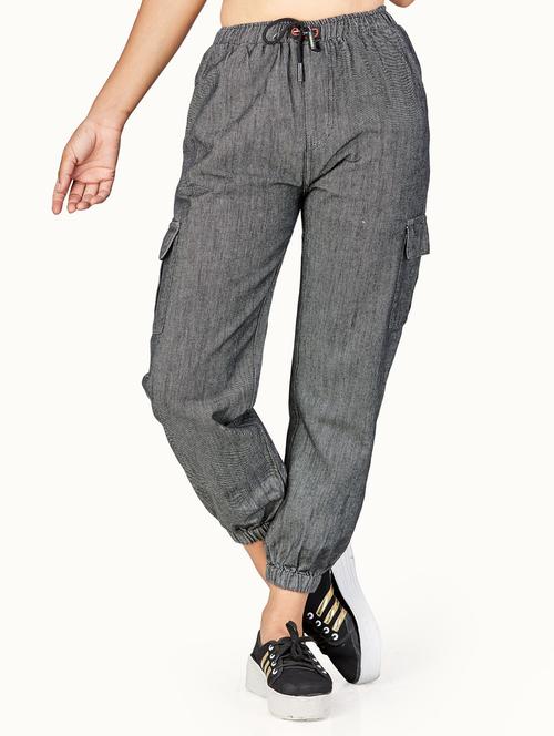 drawstring waist jogger jeans - 18020426 - Very Small Image - 1
