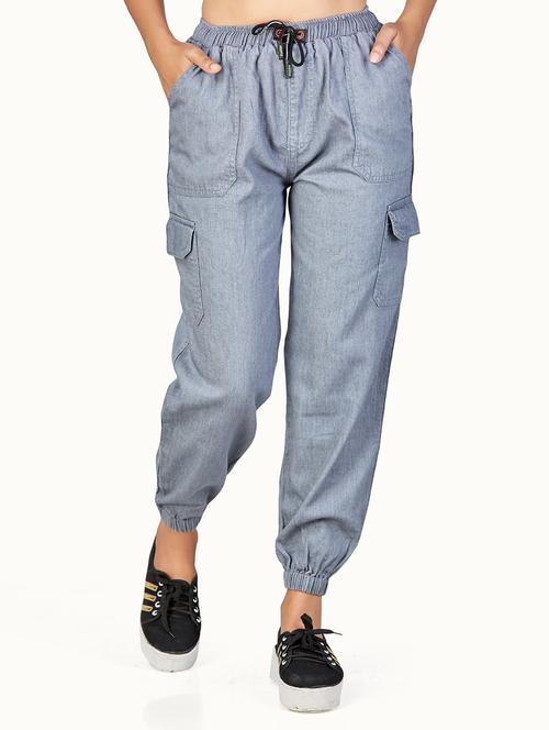 drawstring waist jogger jeans - 18020427 - Very Small Image - 1
