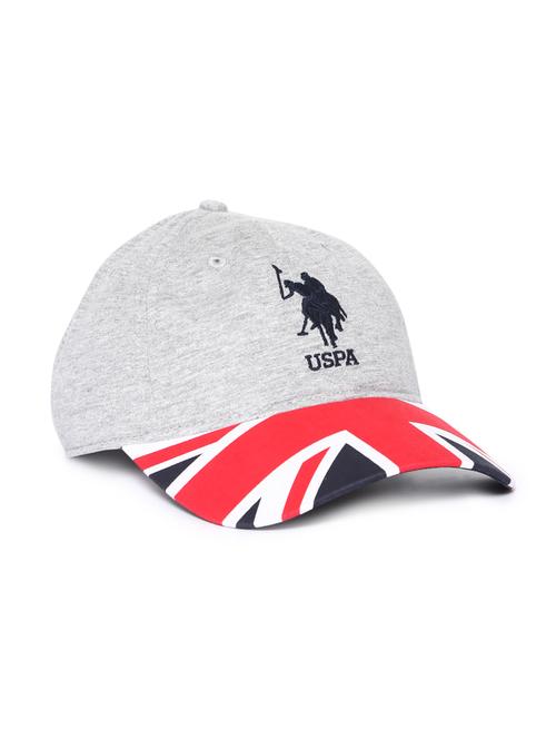 grey flag print paneled cap - 18020515 - Very Small Image - 1