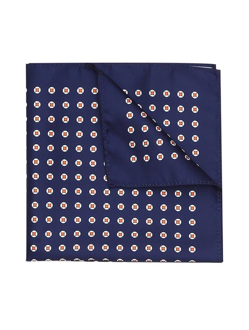 navy polyester pocketsquare - 18020549 - Very Small Image - 1