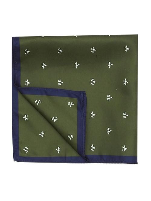 olive polyester pocketsquare - 18020558 - Very Small Image - 1