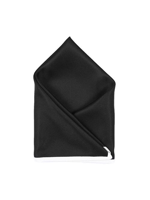 black polyester pocketsquare - 18020565 - Very Small Image - 1