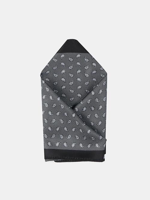 dark grey polyester pocketsquare - 18020574 - Very Small Image - 1