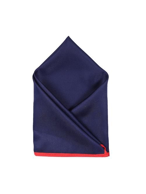 navy polyester pocketsquare - 18020576 - Very Small Image - 1