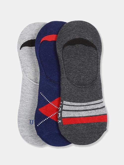 set of 3 multi colored no show socks - 18020597 - Very Small Image - 1