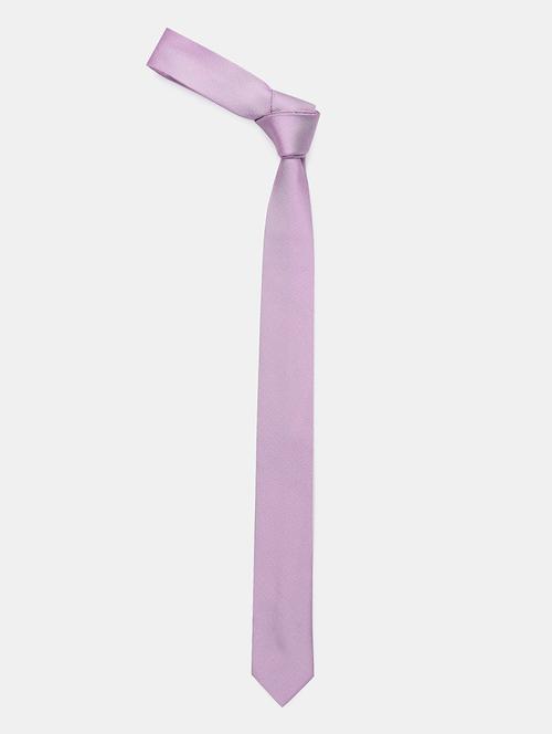 lavender self textured tie - 18020689 - Very Small Image - 1