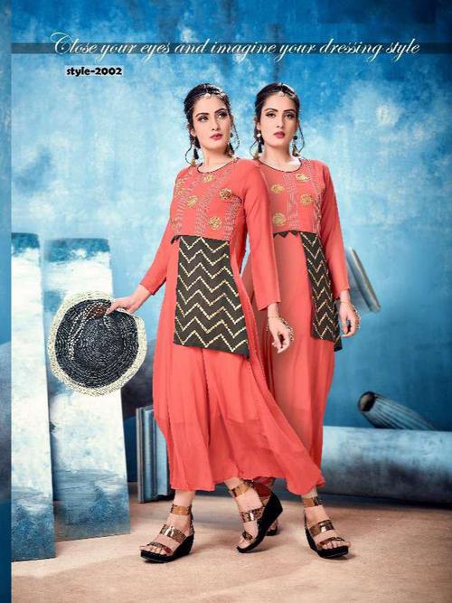 fancy party wear kurti - 18020851 - Very Small Image - 1