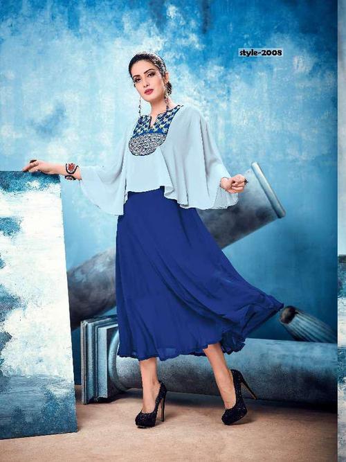 fancy party wear kurti - 18020852 - Very Small Image - 1