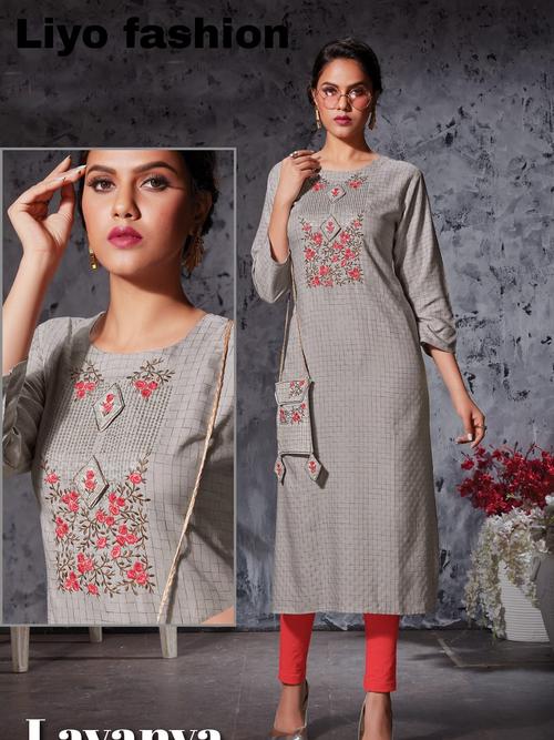 fancy party wear kurti rayon with - 18020855 - Very Small Image - 1