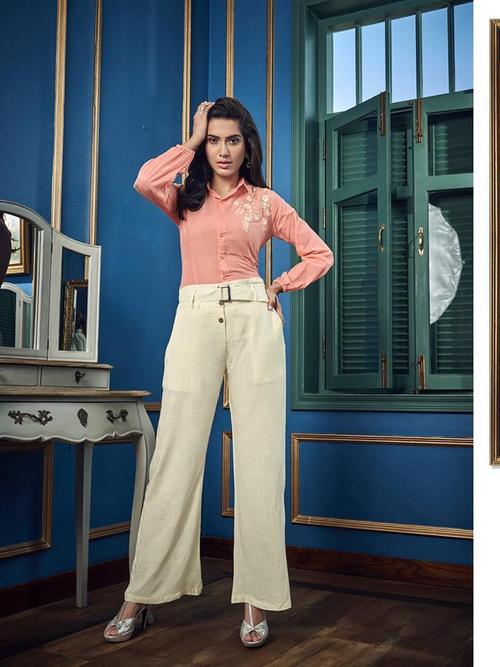 heavy cotton rayon with kurti palzzo - 18020878 - Very Small Image - 1