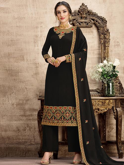embroidered unstitched suit set - 18020954 - Very Small Image - 1