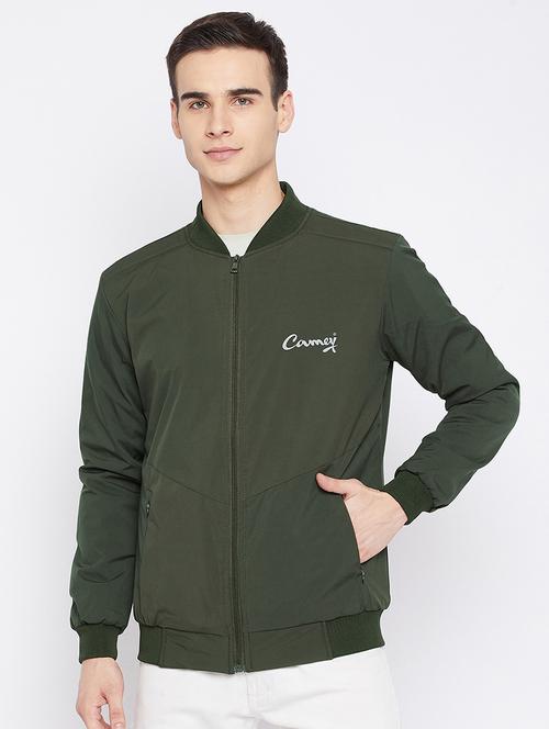 green solid bomber jacket - 18021104 - Very Small Image - 1