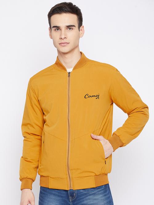yellow solid bomber jacket - 18021106 - Very Small Image - 1