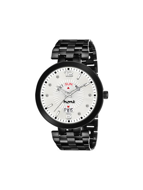 original black plated day & date functioning analog watch - 18021333 - Very Small Image - 1
