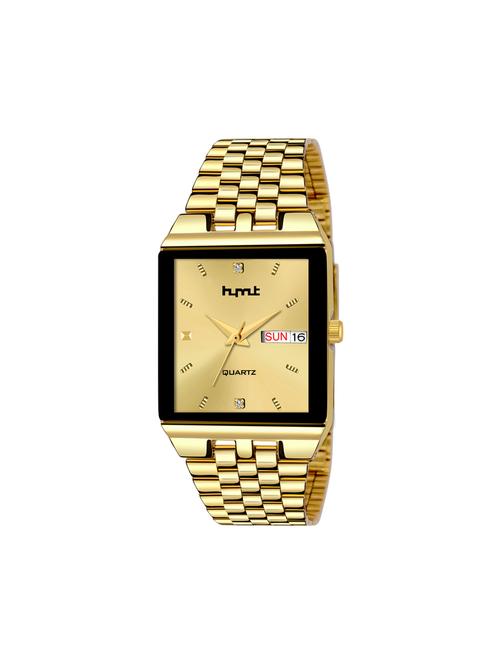 original gold plated day & date functioning watch for boys analog watch - 18021502 - Very Small Image - 1