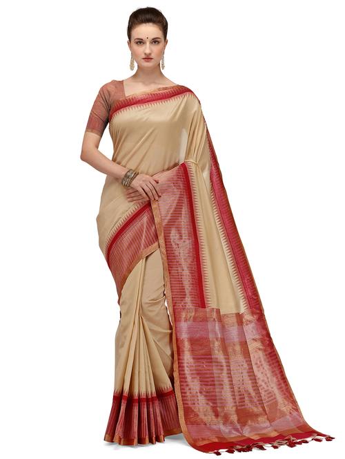 self design ikat saree with blouse - 18021747 - Very Small Image - 1