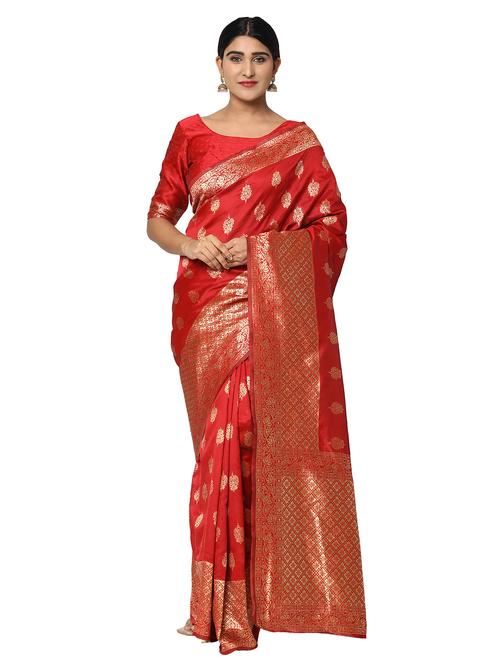 jacquard work kanjivaram saree - 18021982 - Very Small Image - 1
