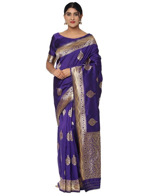 jacquard work kanjivaram saree with blouse - 18022010 - Very Small Image - 1