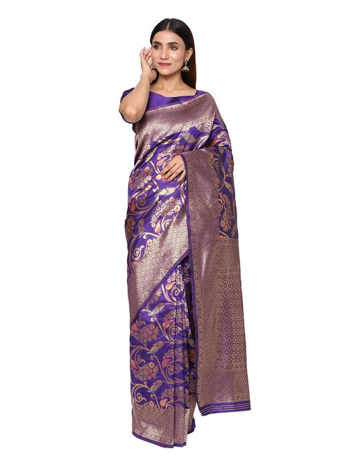 jacquard work kanjivaram saree with blouse - 18022017 - Very Small Image - 1
