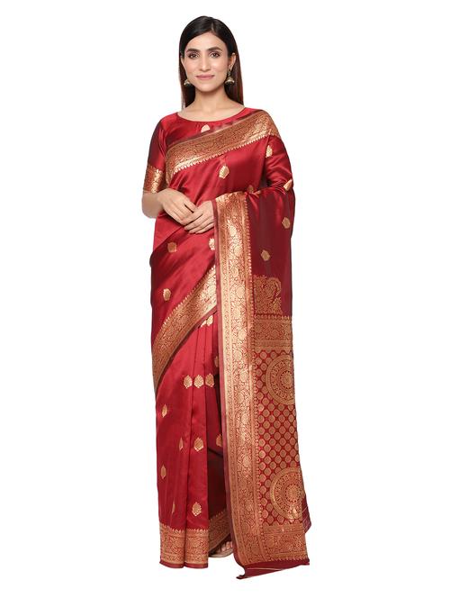 jacquard work kanjivaram saree with blouse - 18022019 - Very Small Image - 1
