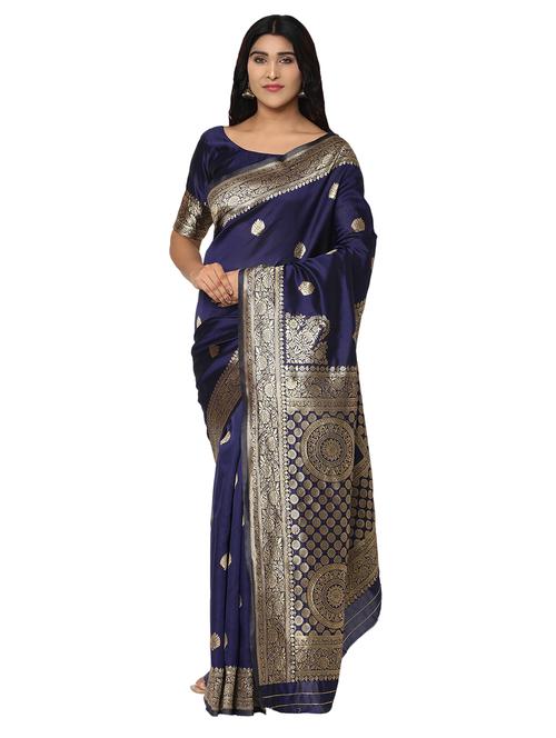 jacquard work kanjivaram saree with blouse - 18022022 - Very Small Image - 1