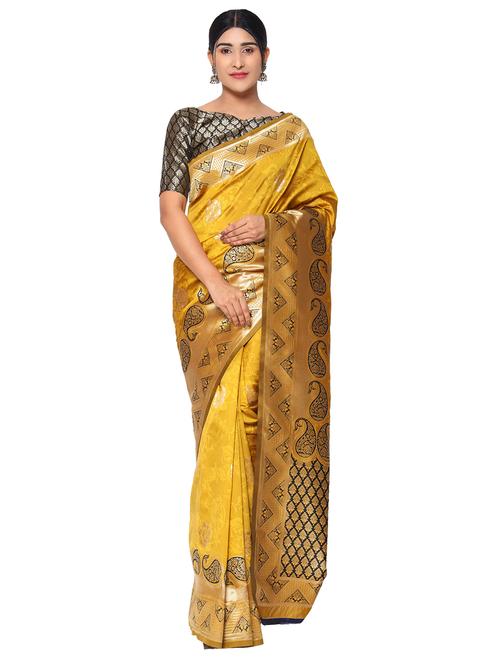 jacquard work kanjivaram saree with blouse - 18022052 - Very Small Image - 1