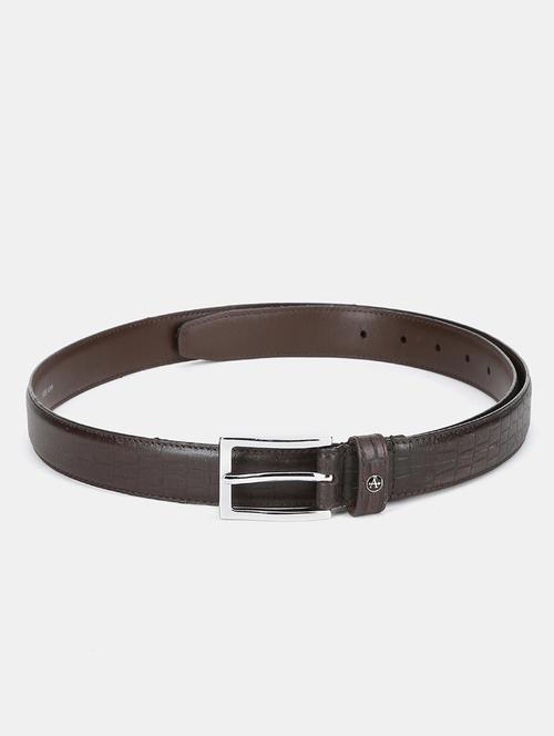 dark brown leather belt - 18022061 - Very Small Image - 1