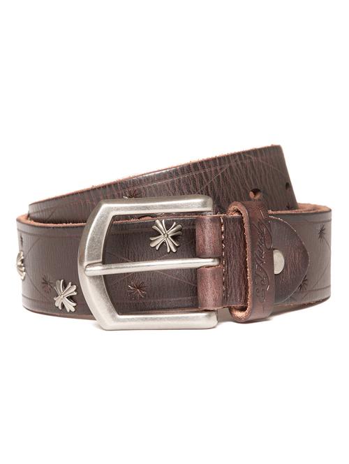 dark brown leather belt - 18022102 - Very Small Image - 1