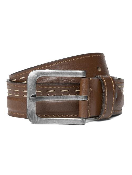 chocolate leather belt - 18022109 - Very Small Image - 1