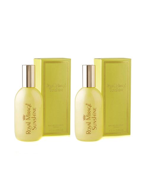 royal mirage sunshine eau de cologne spray perfume, 120ml pack of 2 - 18022540 - Very Small Image - 1