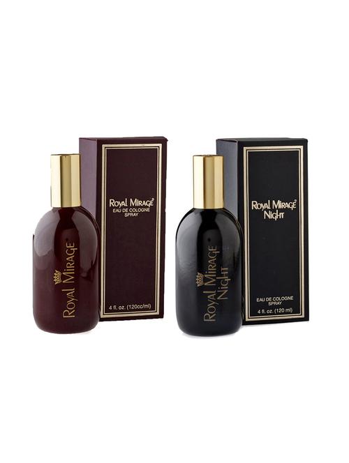 royal mirage original & night eau de cologne spray perfume, 120ml pack of 2 - 18022543 - Very Small Image - 1