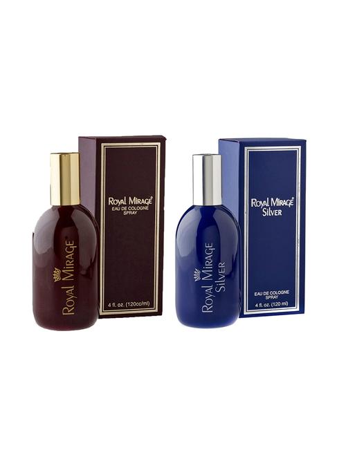 royal mirage original & silver eau de cologne spray perfume, 120ml pack of 2 - 18022544 - Very Small Image - 1