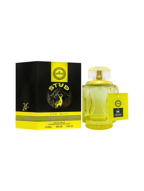 jbj perfumes arras stud long lasting eau de perfume for men & women, 100ml - 18022548 - Very Small Image - 1
