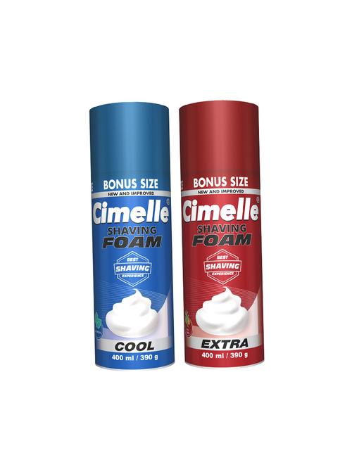 cimelle cool & extra shaving foam, 400ml each, pack of 2 - 18022588 - Very Small Image - 1